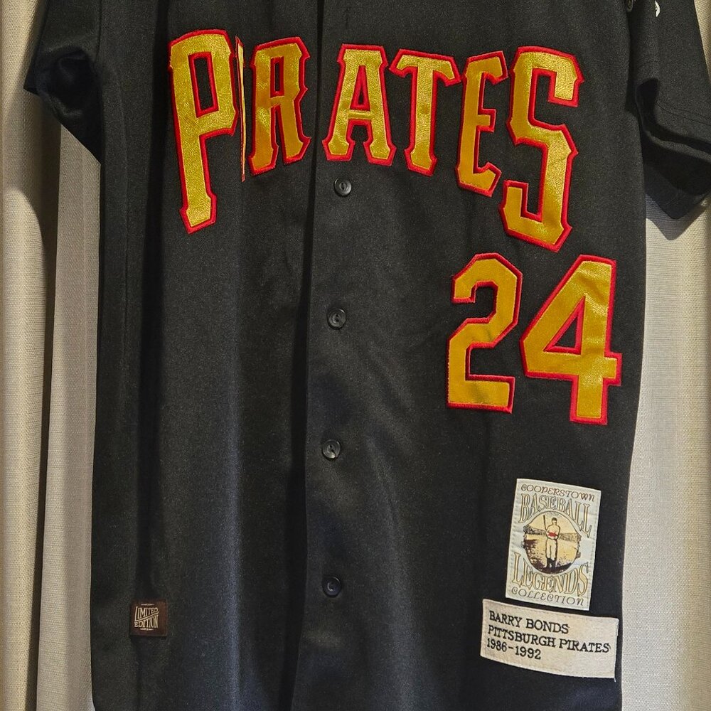 **Pittsburgh Pirates Barry Bonds #24 Baseball Cooperstown Jersey - Size …
